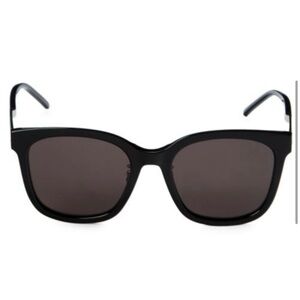Saint Laurent Black Silver 54mm Square Sunglasses Brand New Square Lenses